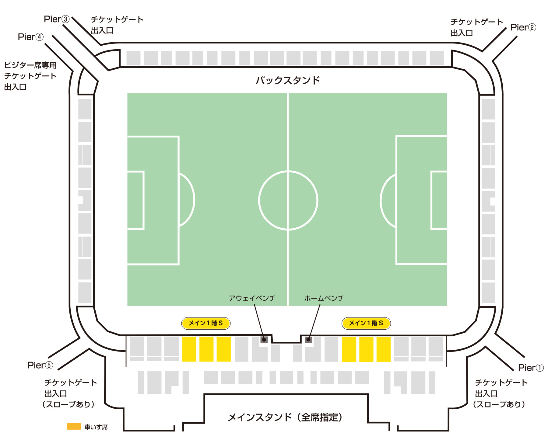 メイン1階S 座席図