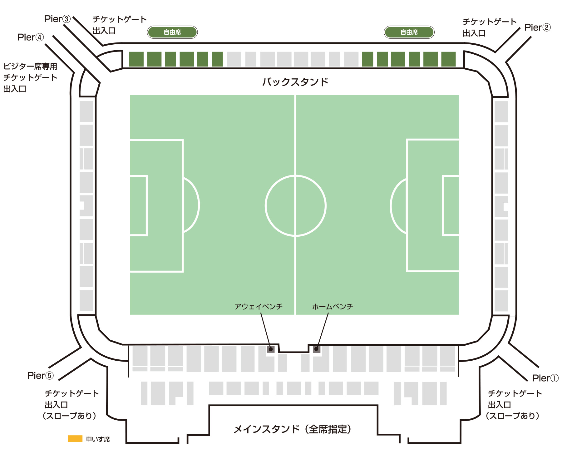 バックサイド 座席図